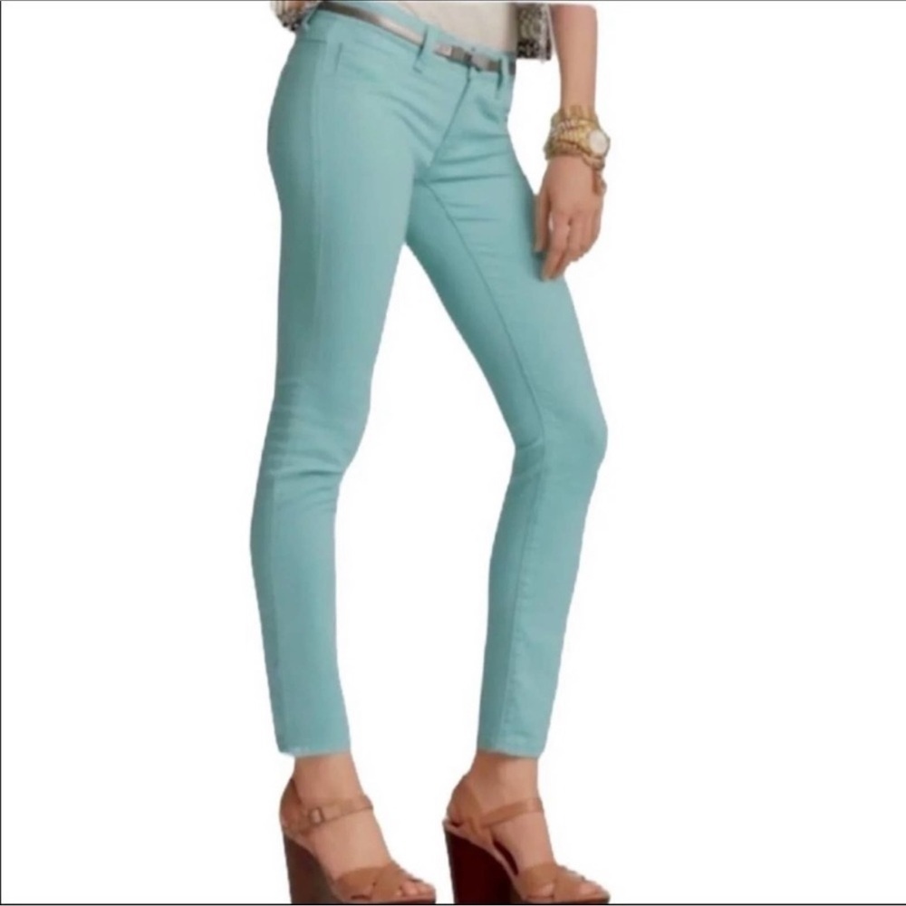 CAbi‎ #322 Thin Mint Jegging Skinny Jeans Aqua Size 4